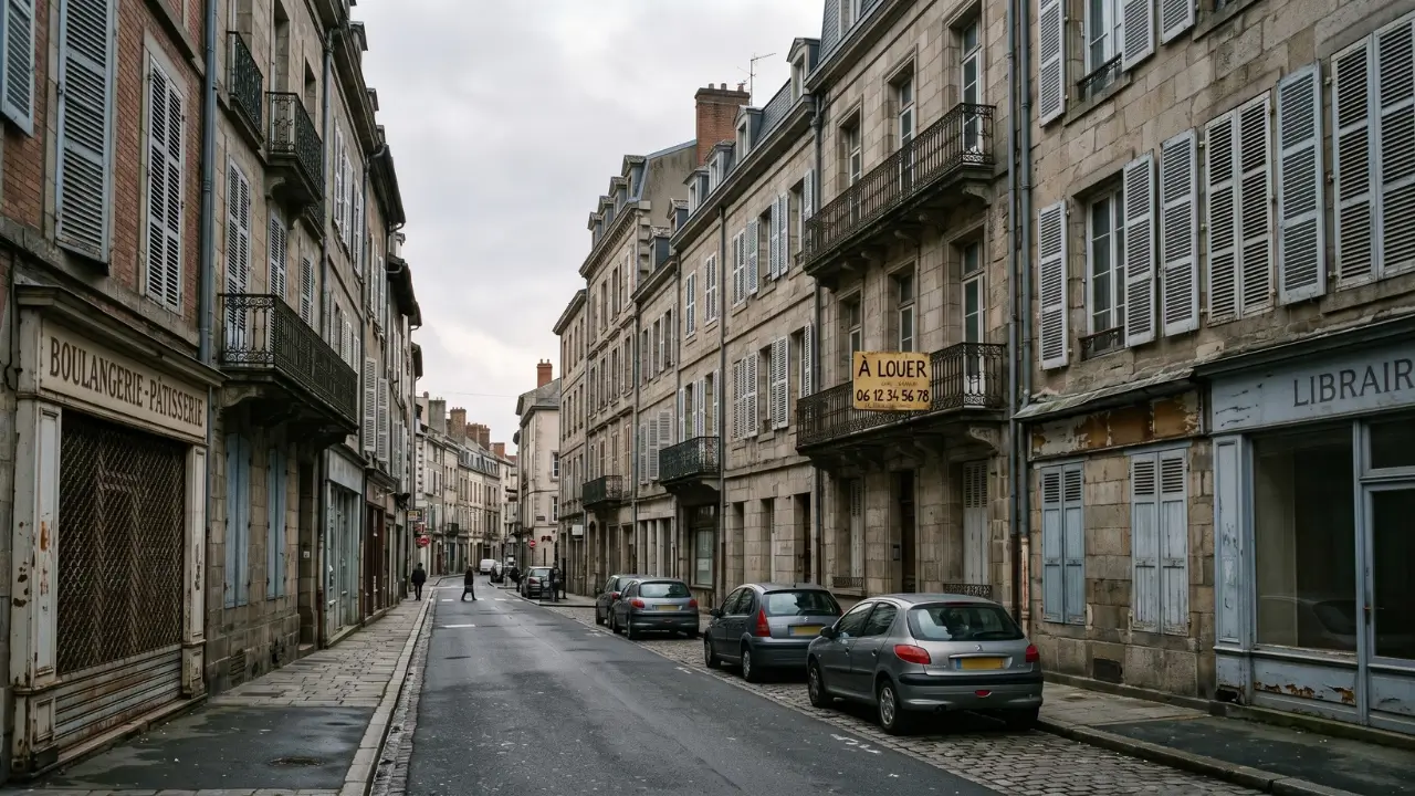 Façade d'immeuble parisien avec fenêtres murées